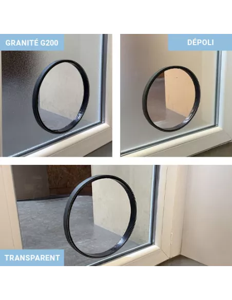 types de double vitrage : transparent, g200, dépoli