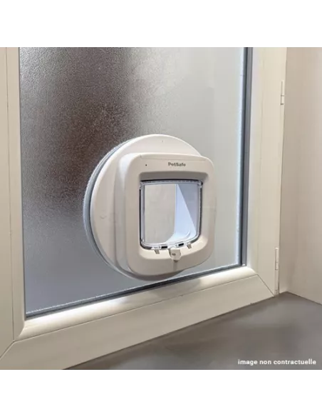 Double vitrage granité G200 sur-mesure avec trou pour chatière